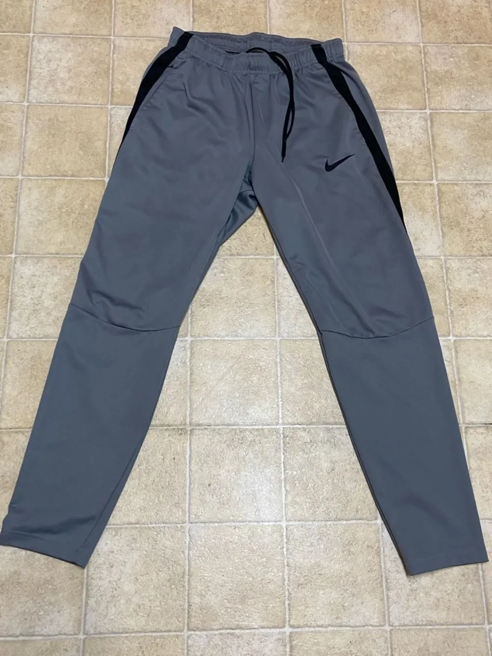 Nike Gray Jogger Track Pants with Black Accents Size M